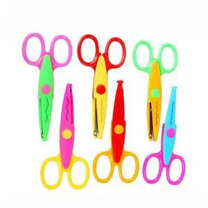 Jialeey Plastic Kids Safety Art Scissors Creative Crafts Paper Scrapbooking Decorative Wave Lace Edge Cutters Set 6PCS Jialeey Plastic Kids Safety Art Scissors Creative Crafts Paper Scrapbooking Decorative Wave Lace Edge Cutters Set 6PCS