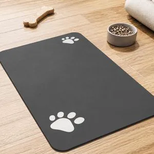 PADOOR Pet Feeding Mat Absorbent for Food and Water Bowl No Stains Easy Clean Quick Dry Dog Supplies PADOOR Pet Feeding Mat Absorbent for Food and Water Bowl No Stains Easy Clean Quick Dry Dog Supplies