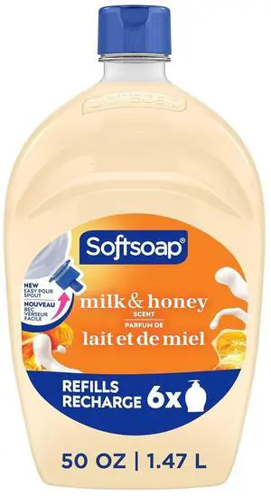 Softsoap Moisturizing Liquid Hand Soap, Milk & Honey Scent, 50Fl Oz Refill Softsoap Moisturizing Liquid Hand Soap, Milk & Honey Scent, 50Fl Oz Refill