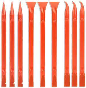 9 Pieces Plastic Scraper No-Scratch Multi-use Car Crevice Cleaning Tool Portable Kitchen Sticker Remover for Tight Spaces, Food, Labels, Oil Stains, Dirt 9 Pieces Plastic Scraper No-Scratch Multi-use Car Crevice Cleaning Tool Portable Kitchen Sticker Remover for Tight Spaces, Food, Labels, Oil Stains, Dirt