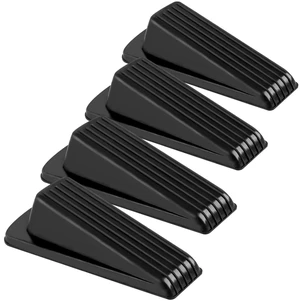 4 Pack Rubber Door Stopper Wedges, Sturdy Stackable for Bottom of Door 4 Pack Rubber Door Stopper Wedges, Sturdy Stackable for Bottom of Door