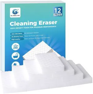 GLIMGLINT 12PK Magic Sponges Cleaning Eraser, Powerful Scrubber Foam Pads GLIMGLINT 12PK Magic Sponges Cleaning Eraser, Powerful Scrubber Foam Pads