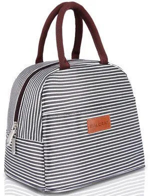 BALORAY Lunch Bag M (Black White Stripes) BALORAY Lunch Bag M (Black White Stripes)