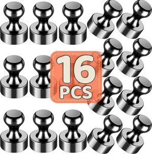 16Pcs Small Strong Magnets and Magnetic Push Pins for Fridge Whiteboard Locker Kitchen Office 16Pcs Small Strong Magnets and Magnetic Push Pins for Fridge Whiteboard Locker Kitchen Office