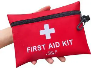 152 Piece Travel Size First Aid Kit, TSA Approved Mini First Aid Kit for Home, Car, Travel, Camping, Truck, Sports, Office, Hiking, Backpack 152 Piece Travel Size First Aid Kit, TSA Approved Mini First Aid Kit for Home, Car, Travel, Camping, Truck, Sports, Office, Hiking, Backpack