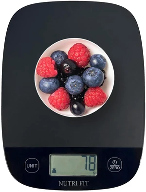 NUTRI FIT Digital Food Scale, Grams & Ounces, Black NUTRI FIT Digital Food Scale, Grams & Ounces, Black