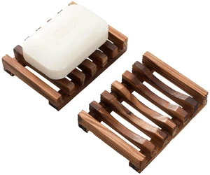 Vowupt Wooden Soap Dish Set of 2, Self Draining Bar Soap Holder for Shower Bathroom, Natural Soaps Tray Vowupt Wooden Soap Dish Set of 2, Self Draining Bar Soap Holder for Shower Bathroom, Natural Soaps Tray