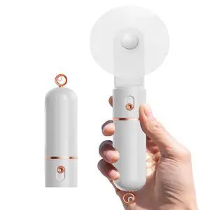 AOCOOLFAN Portable Handheld USB Rechargeable 3-Speed Personal Small Pocket Fan for Women Outdoor Travel, White AOCOOLFAN Portable Handheld USB Rechargeable 3-Speed Personal Small Pocket Fan for Women Outdoor Travel, White