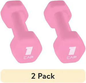 CAP 1lb Neoprene Dumbbell (2 Pack), Pink CAP 1lb Neoprene Dumbbell (2 Pack), Pink