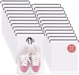 23 Pack Waterproof Shoe Bags for Travel, 11.8" x 15.7" Large Travel Shoe Bags for Packing, Storage Bags Travel Essentials for Men and Women 23 Pack Waterproof Shoe Bags for Travel, 11.8" x 15.7" Large Travel Shoe Bags for Packing, Storage Bags Travel Essentials for Men and Women