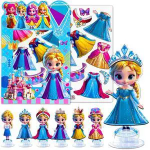 ZHOC Magnetic Dress Up Dolls for Girls, Princess Cute Magnet Dress Up Kits, Travel Game Car Road Trip Airplane Activity Toys for Toddler Girls Ages 3-8 ZHOC Magnetic Dress Up Dolls for Girls, Princess Cute Magnet Dress Up Kits, Travel Game Car Road Trip Airplane Activity Toys for Toddler Girls Ages 3-8