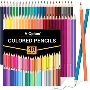 V-Opitos 48 Pack Pre-sharpened Colored Pencils Set for Kids Beginners Adults, Ideal Art Supplies for Sketching Coloring & Painting V-Opitos 48 Pack Pre-sharpened Colored Pencils Set for Kids Beginners Adults, Ideal Art Supplies for Sketching Coloring & Painting