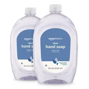 Basics Gentle & Mild Clear Liquid Hand Soap Refill, 50Fl Oz, 2-Pack, Triclosan-Free, Dermatologist-Tested Basics Gentle & Mild Clear Liquid Hand Soap Refill, 50Fl Oz, 2-Pack, Triclosan-Free, Dermatologist-Tested