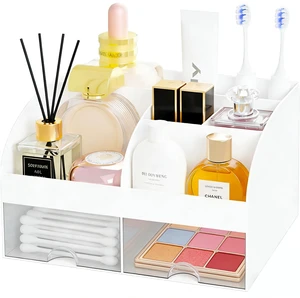 Countertop Makeup Organizer with 2 Drawers, Cosmetic Storage for Vanity Countertop Makeup Organizer with 2 Drawers, Cosmetic Storage for Vanity