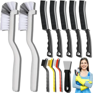 Dfacio 11Pcs Crevice Cleaning Brush Set, Hard Bristle Cleaning Supplies for Kitchen, Bathroom, Corner, Grout, Sink Dfacio 11Pcs Crevice Cleaning Brush Set, Hard Bristle Cleaning Supplies for Kitchen, Bathroom, Corner, Grout, Sink
