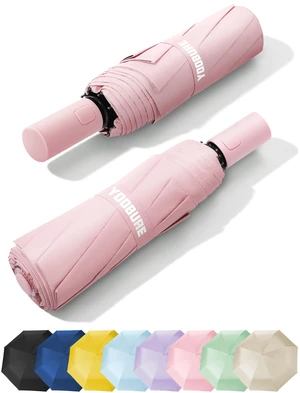 Yoobure Automatic Travel Umbrella Portable Compact Windproof UV Protection Folding Umbrella for Backpack Car Kids Women Macaron Colorful Yoobure Automatic Travel Umbrella Portable Compact Windproof UV Protection Folding Umbrella for Backpack Car Kids Women Macaron Colorful