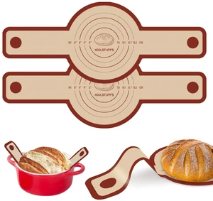 2 PCS Silicone Bread Sling for Dutch Oven Red 2 PCS Silicone Bread Sling for Dutch Oven Red