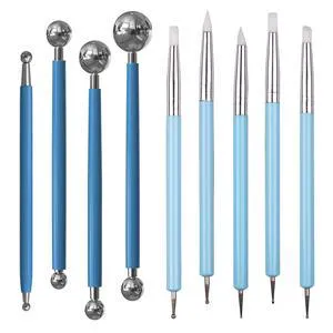 Silicone Clay Sculpting Tool, Ceramic Clay Ball Stylus, Pottery Embossing Tool, Dotting Tools for Rock, Nail, Blending, Drawing, Modeling Silicone Clay Sculpting Tool, Ceramic Clay Ball Stylus, Pottery Embossing Tool, Dotting Tools for Rock, Nail, Blending, Drawing, Modeling