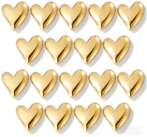 18 Pcs Heart Fridge Magnets for Refrigerator Locker Whiteboard Decor, Gold 18 Pcs Heart Fridge Magnets for Refrigerator Locker Whiteboard Decor, Gold