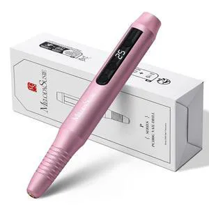 MelodySusie PC180G Pen-Shaped Portable Cordless Nail Drill, 25000RPM Rechargeable Electric File with LED Display for Nail Care, Manicure Shaping and Acrylic Gel Removal MelodySusie PC180G Pen-Shaped Portable Cordless Nail Drill, 25000RPM Rechargeable Electric File with LED Display for Nail Care, Manicure Shaping and Acrylic Gel Removal