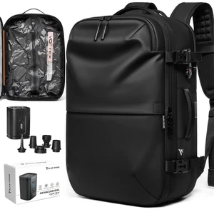 BlackVoyage Vortex Vacuum Seal Travel Backpack 60L Expandable Air Compression System Water Resistant TSA Lock Carry-On Suitcase Luggage Black AERO Essential Series Vacuum Pump Included BlackVoyage Vortex Vacuum Seal Travel Backpack 60L Expandable Air Compression System Water Resistant TSA Lock Carry-On Suitcase Luggage Black AERO Essential Series Vacuum Pump Included