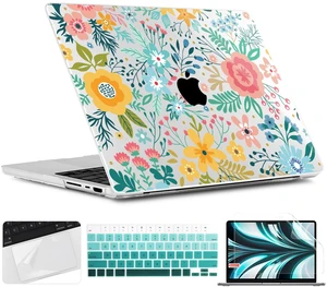 TWOLSKOO Compatible with MacBook Pro 14 inch Case 2023 2022 2021 Release M2 A2779 M1 A2442 Pro/Max Chip with Touch ID, Plastic Hard Shell Case & Keyboard Cover & Screen Protector, Abstract Flower TWOLSKOO Compatible with MacBook Pro 14 inch Case 2023 2022 2021 Release M2 A2779 M1 A2442 Pro/Max Chip with Touch ID, Plastic Hard Shell Case & Keyboard Cover & Screen Protector, Abstract Flower