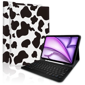 TopPerfekt for iPad Air 11 M4 2026 8th(M3 2025/M2 2024) case with Bluetooth Keyboard for iPad Air 5th/4th Generation 10.9 Inch (2022/2020) Rechargeable,Magnetically Absorbent, Pencil Holder- Cow Black TopPerfekt for iPad Air 11 M4 2026 8th(M3 2025/M2 2024) case with Bluetooth Keyboard for iPad Air 5th/4th Generation 10.9 Inch (2022/2020) Rechargeable,Magnetically Absorbent, Pencil Holder- Cow Black