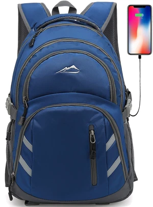 ProEtrade Backpack Bookbag for College Laptop Travel,Fit Laptop Up to 15.6 inch with USB Charging Port Multi Compartment Anti theft, Gift for Women Men (Blue) ProEtrade Backpack Bookbag for College Laptop Travel,Fit Laptop Up to 15.6 inch with USB Charging Port Multi Compartment Anti theft, Gift for Women Men (Blue)
