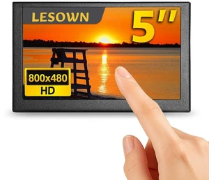 LESOWN Mini Monitor HDMI 5 inch IPS Small Screen Portatil 800x480 LCD 5" Capacitive Touch Screen Metal Case Dual Speakers Potable Monitor PC HDMI Display LESOWN Mini Monitor HDMI 5 inch IPS Small Screen Portatil 800x480 LCD 5" Capacitive Touch Screen Metal Case Dual Speakers Potable Monitor PC HDMI Display