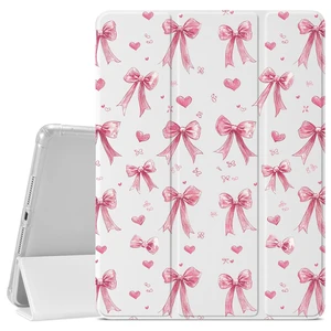 JOYLAND Girly Ribbon Bow Pattern Case for iPad Pro 11"(M5) 2025 6th Gen/(M4) 2024 5th Gen,Pencil Holder & Clear Transparent Soft TPU Back & Trifold Smart Tablet Cover for Girls Women JOYLAND Girly Ribbon Bow Pattern Case for iPad Pro 11"(M5) 2025 6th Gen/(M4) 2024 5th Gen,Pencil Holder & Clear Transparent Soft TPU Back & Trifold Smart Tablet Cover for Girls Women