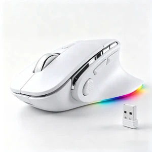 Ergonomic Mouse Jiggler,Bluetooth Vertical Wireless Mouse,LED Rechargeable Optical Computer Mice, Portable(BT5.2 or USB 2.4GHz) Dual Mode,1000/1600/2400 DPI,8 Buttons for Laptop,PC,Macbook (whi Ergonomic Mouse Jiggler,Bluetooth Vertical Wireless Mouse,LED Rechargeable Optical Computer Mice, Portable(BT5.2 or USB 2.4GHz) Dual Mode,1000/1600/2400 DPI,8 Buttons for Laptop,PC,Macbook (whi