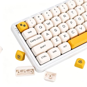 YMKPVR KBDiy Honey Milk KOA Profile Keycaps Set,Dye-Sublimation PBT Yellow Cute Custom Keyboard Keycap,138 Key Cap Set for Cherry Gateron MX Switches Mechanical Keyboards YMKPVR KBDiy Honey Milk KOA Profile Keycaps Set,Dye-Sublimation PBT Yellow Cute Custom Keyboard Keycap,138 Key Cap Set for Cherry Gateron MX Switches Mechanical Keyboards