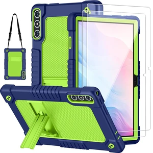 Kebiory for KADYBE D106 for MEIZE D106 Android 14 Tablet Case With 2 Pcs Screen Protector,Shoulder Strap,Kiskctand Hybrid Case for VOZIZOV D106 Android 14/FEONAL 10.1 inch 2024 Tablet (NavyGreen+2Pcs) Kebiory for KADYBE D106 for MEIZE D106 Android 14 Tablet Case With 2 Pcs Screen Protector,Shoulder Strap,Kiskctand Hybrid Case for VOZIZOV D106 Android 14/FEONAL 10.1 inch 2024 Tablet (NavyGreen+2Pcs)