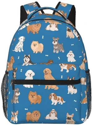 Fiokroo Cute Puppy Dogs Animal Backpack School Bag For Students Teens Men Women Laptop Backpacks Travel Daypack Bag With Multiple Pockets Fiokroo Cute Puppy Dogs Animal Backpack School Bag For Students Teens Men Women Laptop Backpacks Travel Daypack Bag With Multiple Pockets