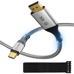 Elecan Uni-Directional DisplayPort to USB-C Adapter Cable 25 Ft 4K@60Hz 2K 1080P, No USB Power Needed, Display Port DP Converter for Touch,iPad,Mac,Portable Monitor,VR/XR/AR+Ties-NOT USB C to DP Elecan Uni-Directional DisplayPort to USB-C Adapter Cable 25 Ft 4K@60Hz 2K 1080P, No USB Power Needed, Display Port DP Converter for Touch,iPad,Mac,Portable Monitor,VR/XR/AR+Ties-NOT USB C to DP