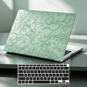 Floral Case for MacBook Pro 16 inch M5 2026-2021 M4 M3 M2 M1 Pro Max, Green Floral Case for MacBook Pro 16 inch M5 2026-2021 M4 M3 M2 M1 Pro Max, Green