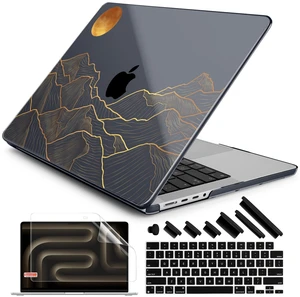 DONGKE Compatible with MacBook Pro 16 Inch Case (2026-2021 Release, M5 M4 M3 M2 M1 Pro/Max Chip), Plastic Hard Shell Cover with Keyboard Cover & Screen Protector for MacBook Pro 16", Abstract Mountain DONGKE Compatible with MacBook Pro 16 Inch Case (2026-2021 Release, M5 M4 M3 M2 M1 Pro/Max Chip), Plastic Hard Shell Cover with Keyboard Cover & Screen Protector for MacBook Pro 16", Abstract Mountain