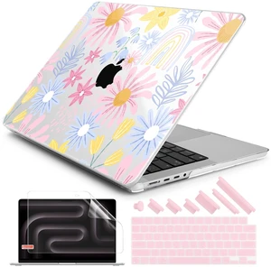 DONGKE Case for MacBook Pro 14 Inch (2026-2021 Release, M5 M4 M3 M2 M1 Pro/Max Chip), Plastic Slim Hard Shell Protective Cover with Keyboard Cover & Screen Protector, Florals DONGKE Case for MacBook Pro 14 Inch (2026-2021 Release, M5 M4 M3 M2 M1 Pro/Max Chip), Plastic Slim Hard Shell Protective Cover with Keyboard Cover & Screen Protector, Florals