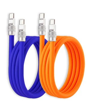 chubbycable 240W Silicone USB C to C Cable, 2 Pack, Blue+Orange, 4.9FT chubbycable 240W Silicone USB C to C Cable, 2 Pack, Blue+Orange, 4.9FT