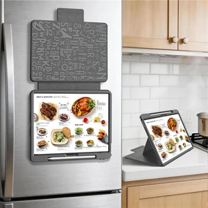 BLOSOMEET Case for iPad Air 13 Inch M4 2025 & M3 2025 & M2 2024 with Magnetic Kitchen Kickstand, iPad Air 13 Inch Fridge Mount Cover, Oil & Splash Resistant for Recipe Reading, Auto Sleep/Wake, Gray BLOSOMEET Case for iPad Air 13 Inch M4 2025 & M3 2025 & M2 2024 with Magnetic Kitchen Kickstand, iPad Air 13 Inch Fridge Mount Cover, Oil & Splash Resistant for Recipe Reading, Auto Sleep/Wake, Gray