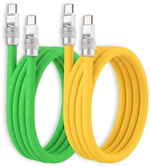 chubbycable 240W Silicone USB C to C Cable, 2 Pack, Green+Yellow, 16.4FT chubbycable 240W Silicone USB C to C Cable, 2 Pack, Green+Yellow, 16.4FT
