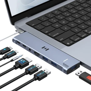 USB C Adapter HDMI Hub for MacBook Air/Pro 2026-2018 Mac Multiport Dongle USB C Adapter HDMI Hub for MacBook Air/Pro 2026-2018 Mac Multiport Dongle