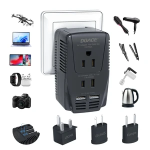 Upgraded 2000W Voltage Converter US to Europe -220V to 110V Converter for European Travel for Hair Dryer Straightener, 2300W Power Converter Adapter Combo with Dual USB for Tablet Camera Cell Phone Upgraded 2000W Voltage Converter US to Europe -220V to 110V Converter for European Travel for Hair Dryer Straightener, 2300W Power Converter Adapter Combo with Dual USB for Tablet Camera Cell Phone