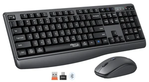 MEETION Wireless Keyboard Mouse Combo, Silent Full-Size Design, Black MEETION Wireless Keyboard Mouse Combo, Silent Full-Size Design, Black
