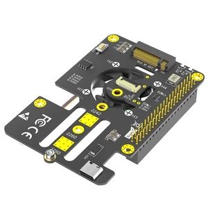 New Version 3 in 1 Combo M.2 NVMe to PCIe Adapter with Cooler Fan and Automatic Discoloration LED for Raspberry Pi 5 (Long Version) New Version 3 in 1 Combo M.2 NVMe to PCIe Adapter with Cooler Fan and Automatic Discoloration LED for Raspberry Pi 5 (Long Version)