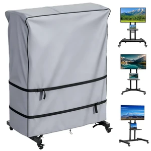 JINLI 30-32 inch outdoor TV trolley cover, courtyard TV cover, Oxford fabric waterproof and dustproof, triple windproof design, compatible with rolling/mobile stand,Grey JINLI 30-32 inch outdoor TV trolley cover, courtyard TV cover, Oxford fabric waterproof and dustproof, triple windproof design, compatible with rolling/mobile stand,Grey