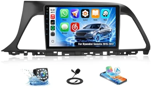 Car Radio Stereo for Hyundai Sonata 2015 2016 2017 Wireless Apple CarPlay Android Auto9-inch IPS Touchscreen Mirror Link, Bluetooth, You-Tube Video, DSP, SWC, FM/RDS Radio, Backup Camera Car Radio Stereo for Hyundai Sonata 2015 2016 2017 Wireless Apple CarPlay Android Auto9-inch IPS Touchscreen Mirror Link, Bluetooth, You-Tube Video, DSP, SWC, FM/RDS Radio, Backup Camera