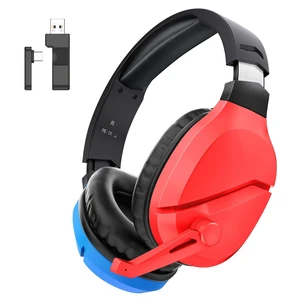 WolfLawS Wireless Gaming Headset with Mic for PS5 PC PS4, Blue and Red WolfLawS Wireless Gaming Headset with Mic for PS5 PC PS4, Blue and Red