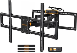 Perlegear Full Motion TV Wall Mount with Power Strip for 60120 Inch TVs Perlegear Full Motion TV Wall Mount with Power Strip for 60120 Inch TVs