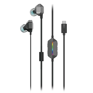 Lenovo Legion RGB Gaming in-Ear Headphones with USB-C E510-7.1 Surround Sound, Hi-Res Audio, in-Line Controller with RGB Lights - Compatible with PC, Tablet, Phone Lenovo Legion RGB Gaming in-Ear Headphones with USB-C E510-7.1 Surround Sound, Hi-Res Audio, in-Line Controller with RGB Lights - Compatible with PC, Tablet, Phone